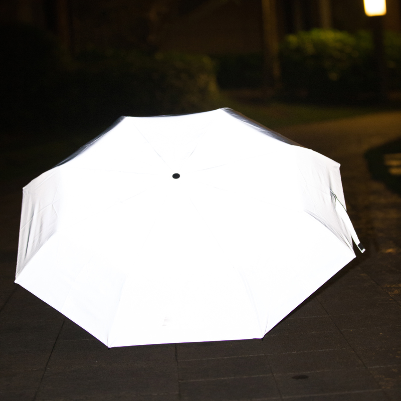 밤에 빛 안전 반사 접는 우산