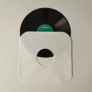 12 백서 LP 레코드 슬리브 33 RPM 라운드 구멍 모서리