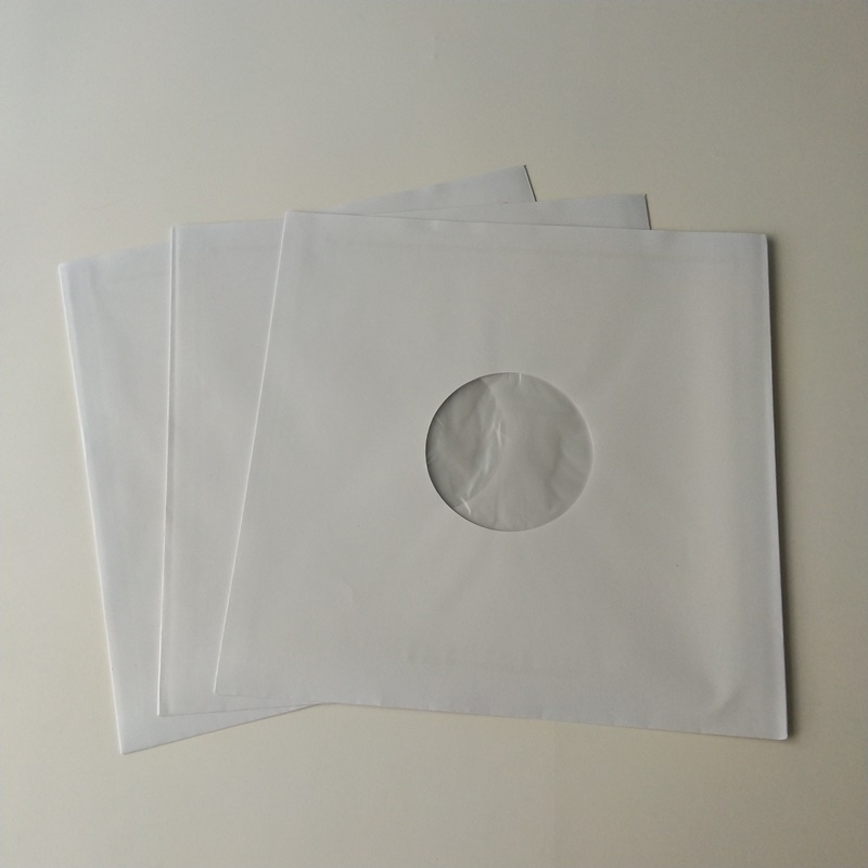 33RPM 백서 기록 내부 슬리브 12 비닐 레코드 용 구멍이있는 폴리 라인