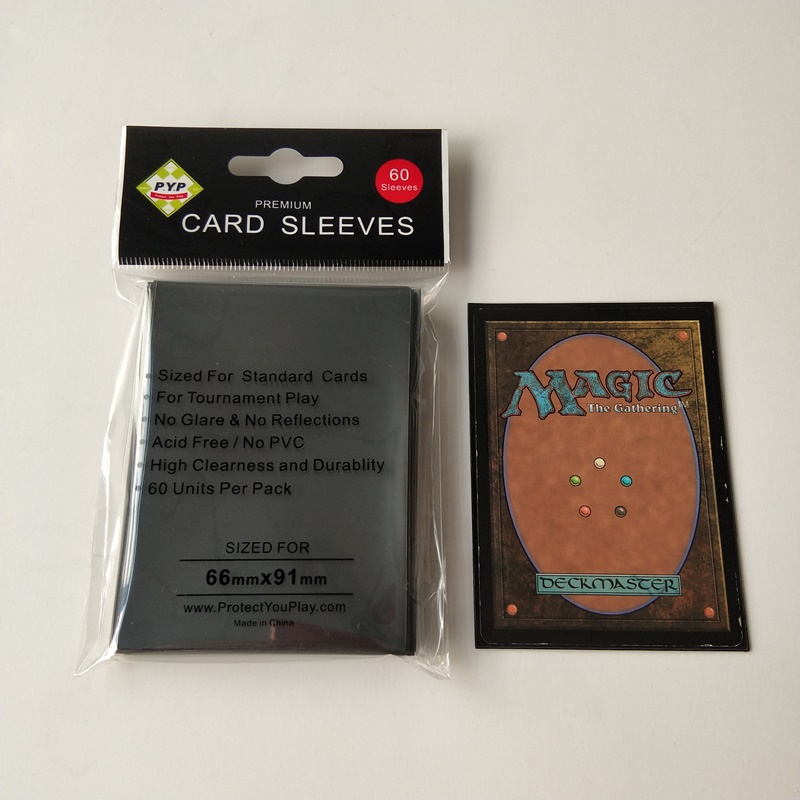표준 MTG 크기 컬러 매트 게임 카드 슬리브 66x91mm