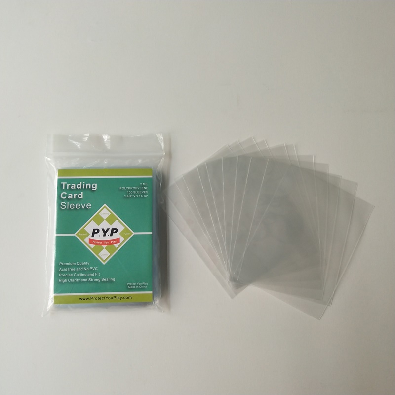 2 밀 크리스탈 클리어 폴리 소프트 트레이딩 카드 슬리브