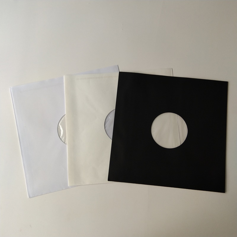 33RPM 백서 기록 내부 슬리브 12 비닐 레코드 용 구멍이있는 폴리 라인