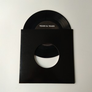 7 인치 45 RPM 350gsm 갈색 골판지 레코드 자켓 (홀 포함)