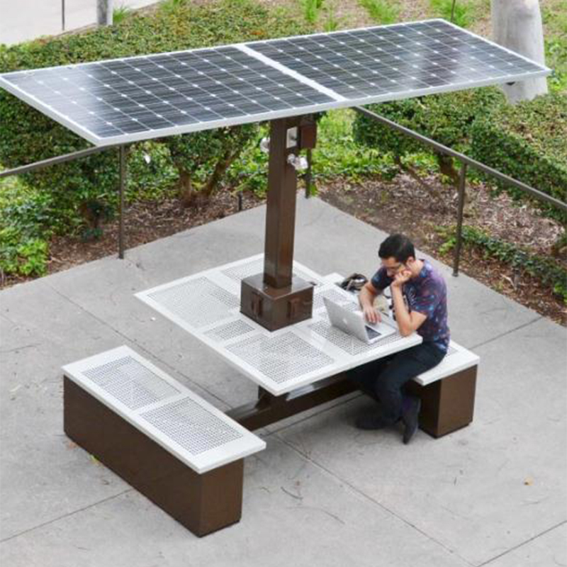 스마트 피크닉 테이블 중국에서 태양 광 발전 벤치 공장