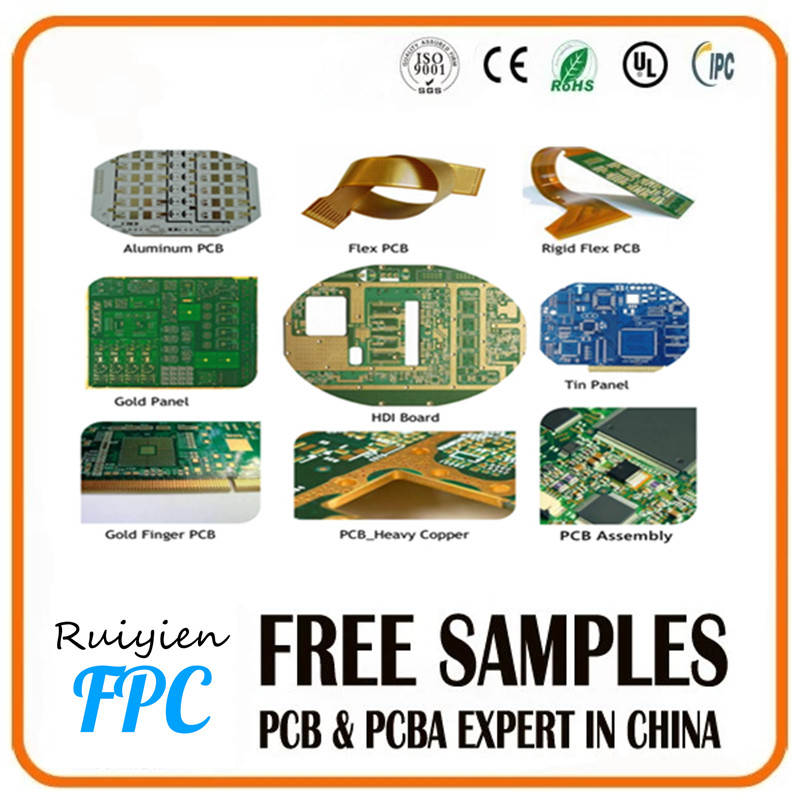 RUI YI EN 유연한 경질 전자 인쇄 회로 기판 빠른 배달은 smd pcb 보드를 이끌