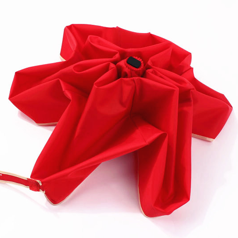 작은 5 접힌 빨간색 미니 포켓 우산