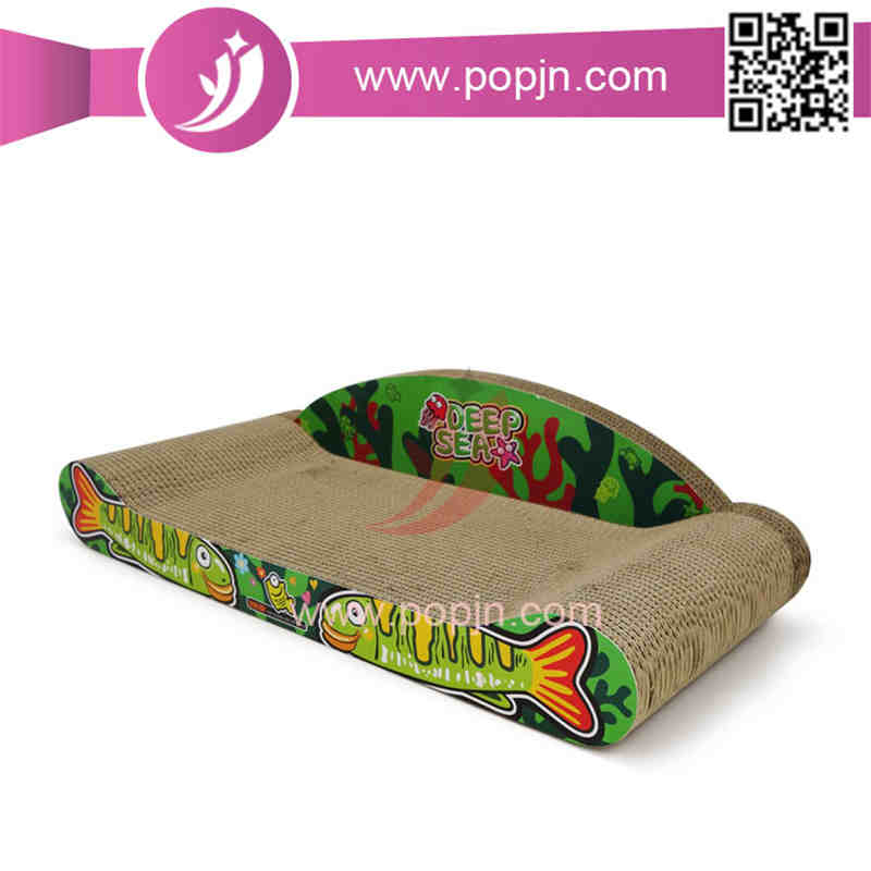 내구성이 귀여운 고양이 모양 골판지 골판지 고양이 Scratcher 고양이 침대