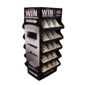 쉽게 조립 된 편지지 골판지 지점 판매 층 디스플레이 스탠드 랙 (트레이 포함)