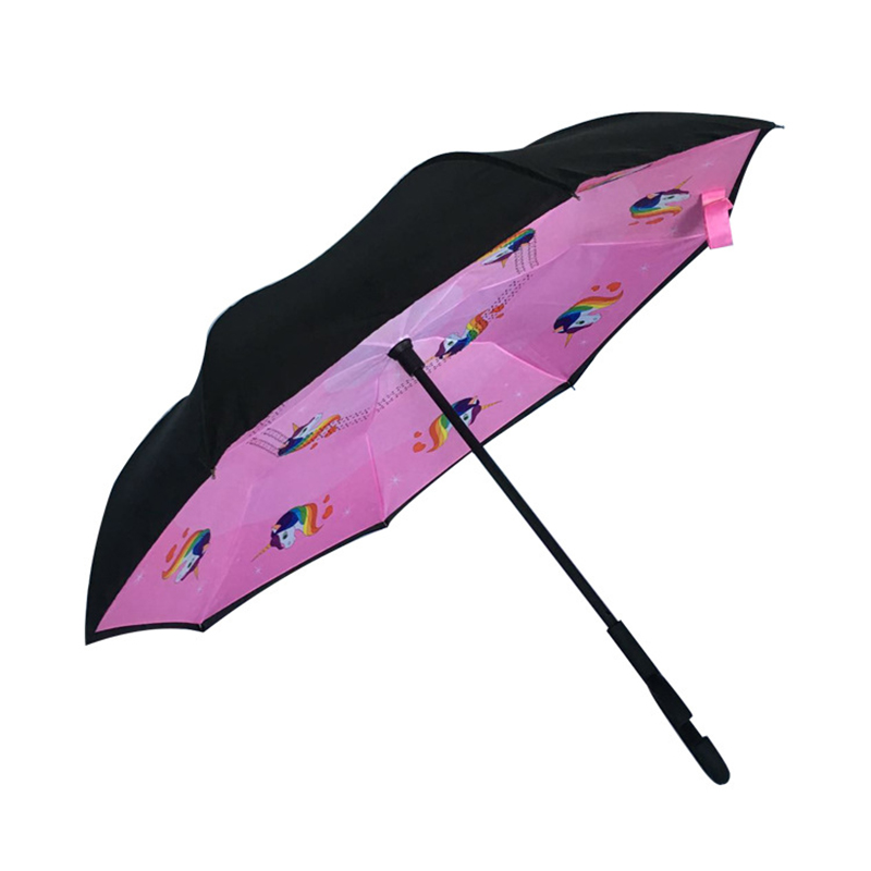 19inch 어린이 우산 패턴 인쇄 역방향 직선 우산