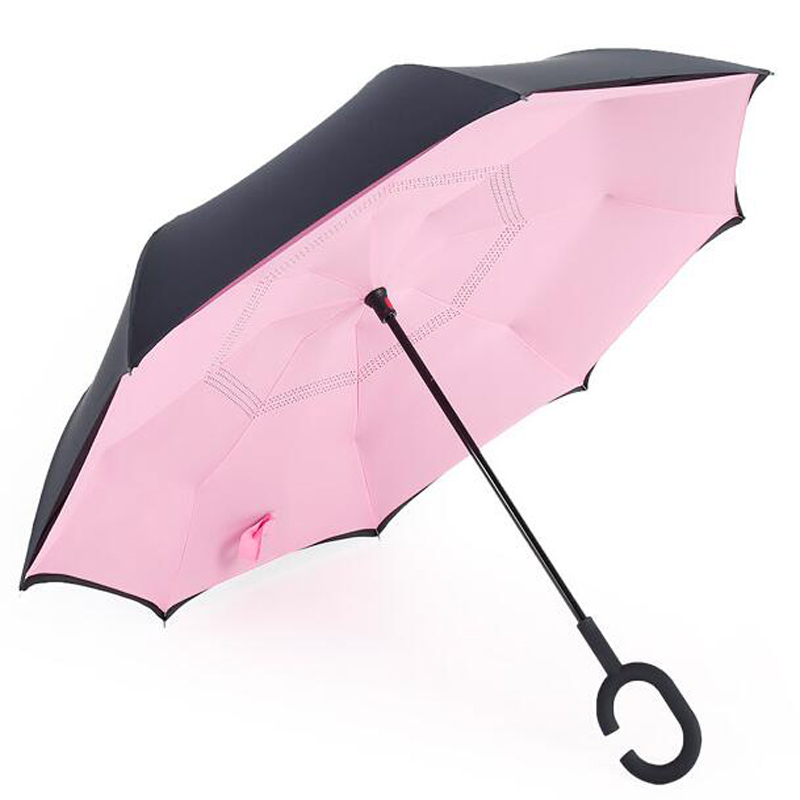 거꾸로 된 우산 역전 된 우산과 안쪽에 디자인 된 C 형 드롭 프리 핸들