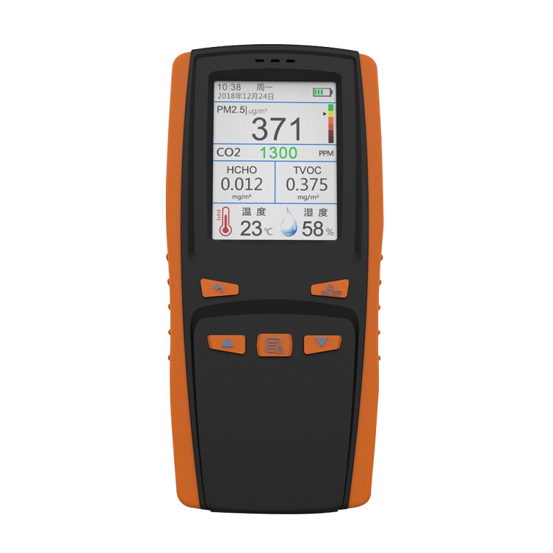 휴대용 감지기 가스 CO2 측정기 DM509 대기 품질 모니터링 시스템 PM2.5 먼지 감지기