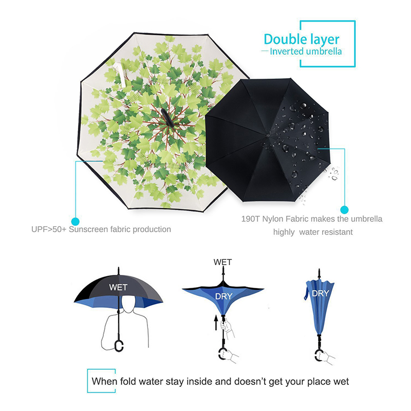 개성파 선물 품목 매뉴얼 바람막이 반전 꽃 비가 우산
