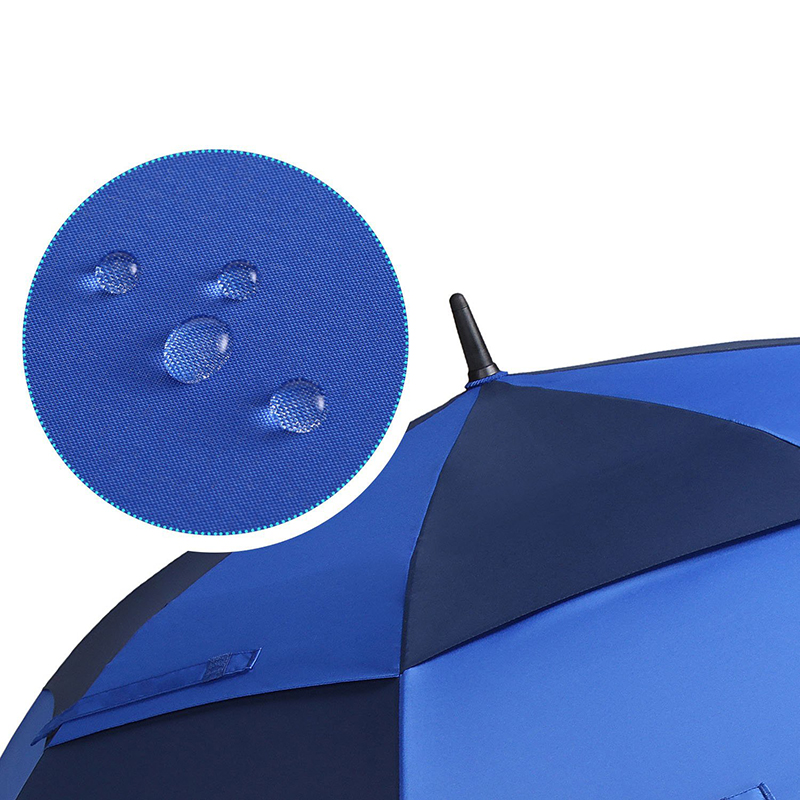 스트레이트 대형 야외 비오는 이중 캐노피 맞춤 인쇄 골프 우산