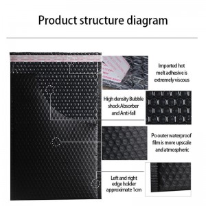 사용자 정의 인쇄 플라스틱 포장 거품 EnvelopesPink 로즈 골드 버블 폴 리 메일러 가방