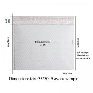 흰색 sealable bubble mailer 포장 봉투 bubble film wrap 봉투