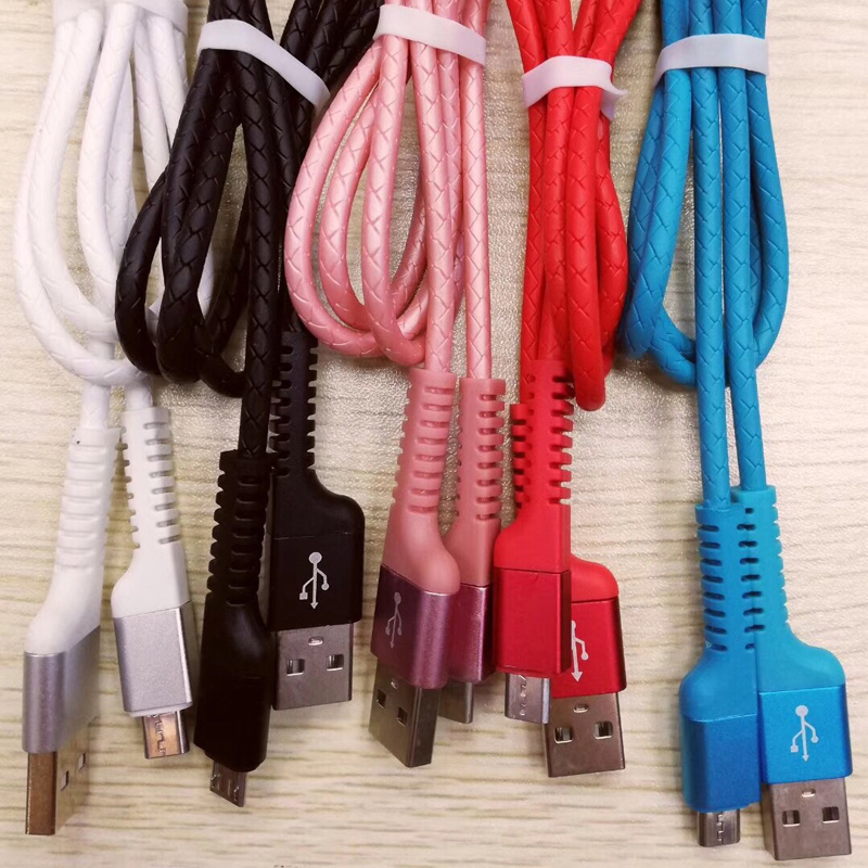 마이크로 USB, C 형, iPhone 번개 충전 및 동기화 용 원형 TPE USB 케이블 고속 충전