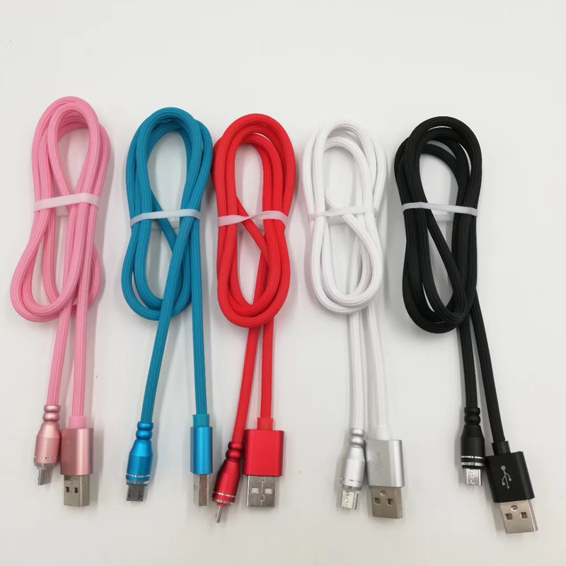고속 충전 알루미늄 하우징 TPE USB 케이블 (마이크로 USB, 유형 C, iPhone 번개 충전 및 동기화 용)