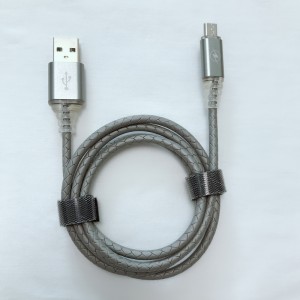 LED와 함께 빠른 마이크로 USB, 유형 C, 아이폰 번개 충전 및 동기화에 대 한 라운드 USB 케이블 충전