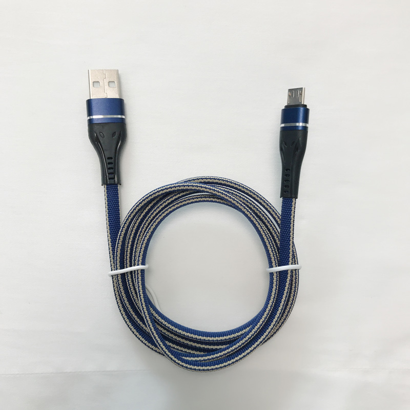 꼰 고속 충전 평면 알루미늄 하우징 플렉스 벤딩 마이크로 USB, 유형 C, 아이폰 번개 충전 및 동기화에 대 한 얽힌 무료 USB 데이터 케이블