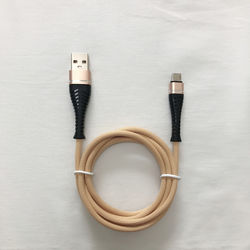 3.0A 꼰 급속 충전식 알루미늄 하우징 플렉스 벤딩 마이크로 USB, C 타입, iPhone 번개 충전 및 동기화 용 USB 데이터 케이블 무료