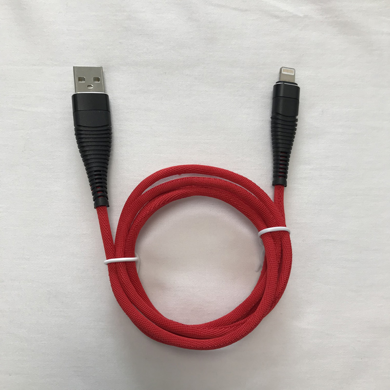 땋은 빠른 충전 라운드 알루미늄 하우징 플렉스 벤딩 마이크로 USB, C 타입, 아이폰 번개 충전 및 동기화에 대 한 무료 USB 데이터 케이블