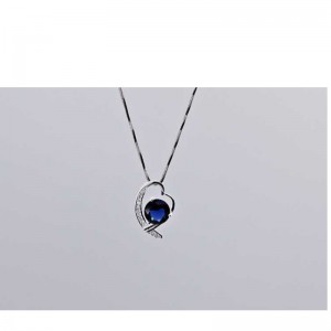 925 실버 펜던트 부티크 패션 크리스탈 마이크로 상감 사랑 펜던트 유럽과 미국