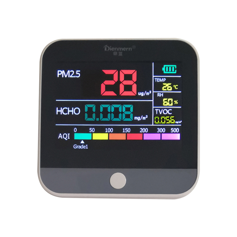 포름 알데히드 대기 질 검사자 PM2.5 휴대용 레이저 TVOC AQI 탐지기 똑똑한 감시자 본사를 위해 차 온도 습도