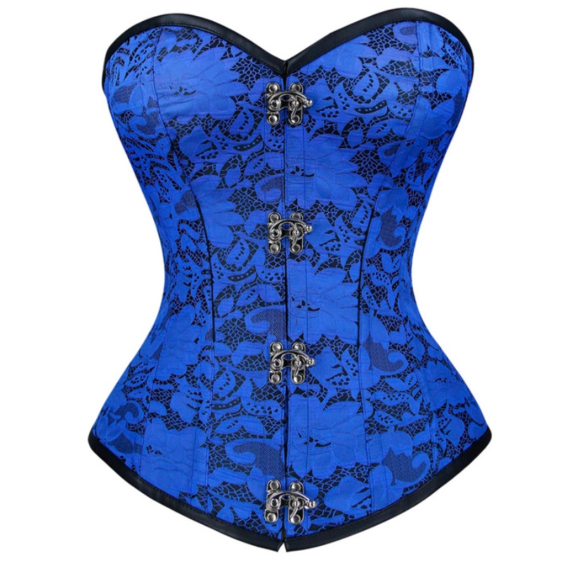섹시한 고딕 양식의 꽃 브로치 Strapless Steel Bone Bodyshaper 허리 신서 오버 버스트 코르셋 N19020
