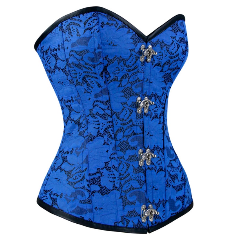 섹시한 고딕 양식의 꽃 브로치 Strapless Steel Bone Bodyshaper 허리 신서 오버 버스트 코르셋 N19020