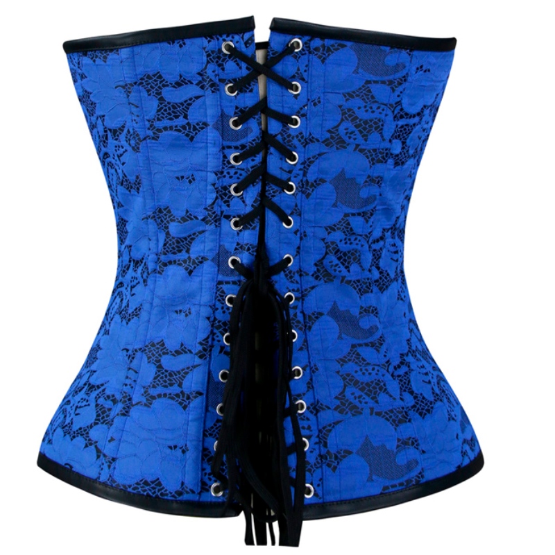 섹시한 고딕 양식의 꽃 브로치 Strapless Steel Bone Bodyshaper 허리 신서 오버 버스트 코르셋 N19020
