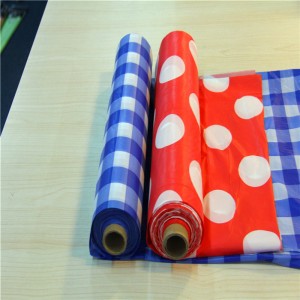 일회용 인쇄 된 pvc 식탁보와 nonwoven 롤