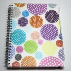 플라스틱 커버 링 바인더 노트 탄성 밴드가있는 책