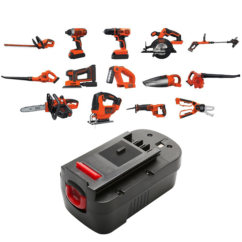 블랙 u0026 데커 A18, A18E, A1718, A18NH, HPB18, HPB18-OPE 용 Ni-Cd 18V 1500mAh 배터리 전동 공구 배터리