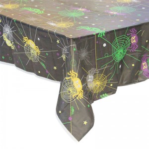 블랙 컬러 테이블 커버 할로윈 데이 식탁보