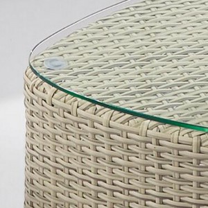 작은 2 인승 코너 등나무 정원 소파 세트