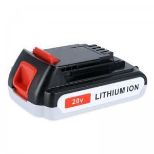 블랙 \u0026 데커 LB20, LBX20, LBX4020, LB2X4020 용 Li-ion 2000mAh 20V 교체 용 무선 배터리