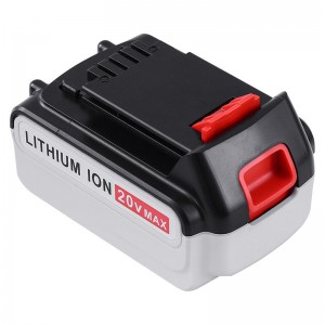 리튬 이온 20V 5000mAh 교체 배터리 블랙 \u0026 데커 LB20, LBX20, LBX4020, LB2X4020 용 무선 도구