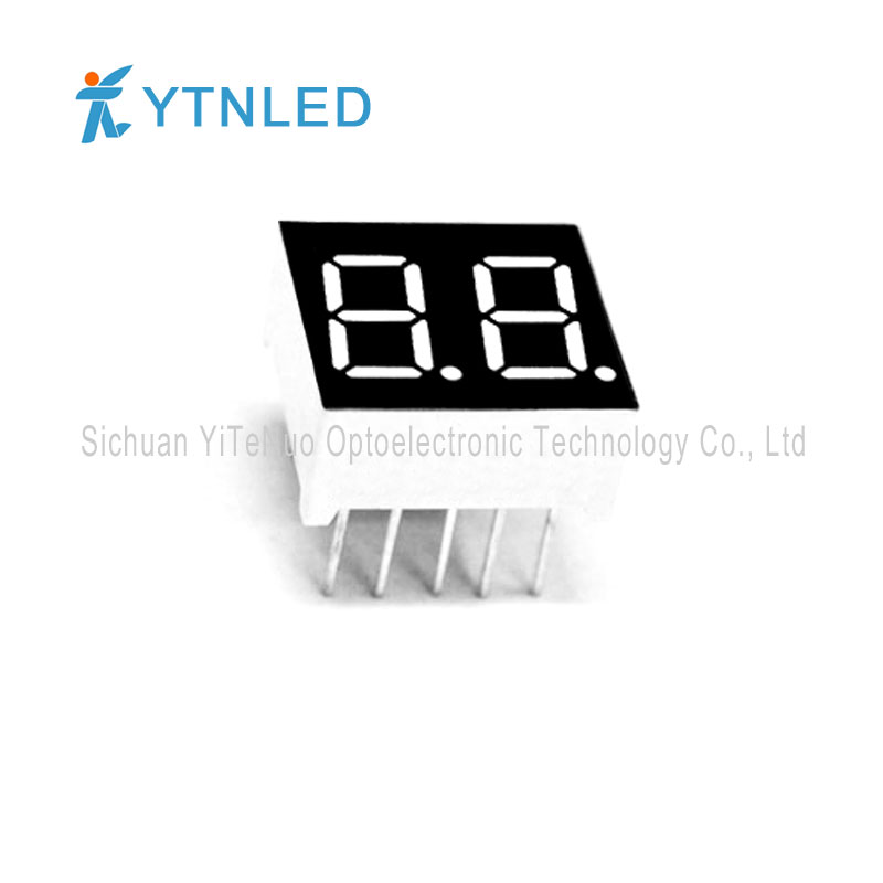 0.36 인치 2 자리 빨간색 7 세그먼트 LED 디스플레이, 디지털 튜브