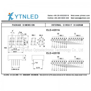0.4 인치 2 자리 빨간색 7 세그먼트 LED 디스플레이, 디지털 튜브