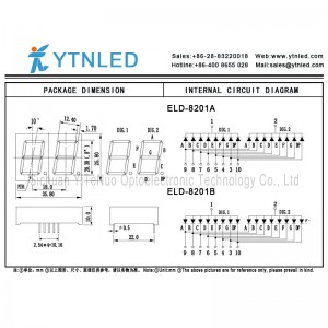 0.8 인치 2 자리 빨간색 7 세그먼트 LED 디스플레이, 디지털 튜브