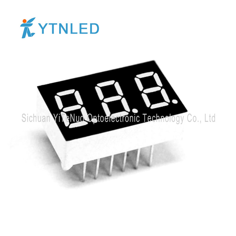 0.36 인치 빨간색 3 자리 7 세그먼트 LED 디스플레이, 디지털 튜브