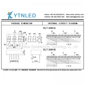 0.36 인치 빨간색 3 자리 7 세그먼트 LED 디스플레이, 디지털 튜브