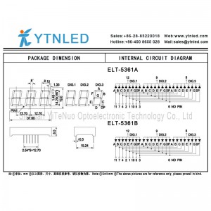 0.56 인치 빨간색 3 자리 7 세그먼트 LED 디스플레이, 디지털 튜브