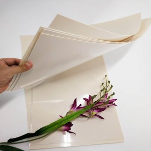 높은 품질 0.5 mm 살구 색상 딱딱한 애완 동물 플라스틱 폴 리 에스테 르 시트 가구