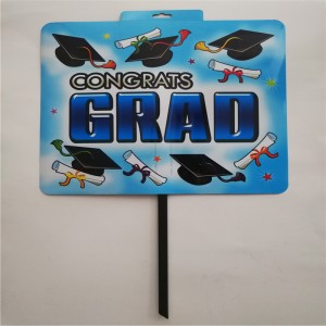 사용자 정의 인쇄 야외 사용 마당 사인 플라스틱 시트 휴일 장식