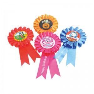 리본 배지 어머니 날 생일 파티 핀 배지와 안전 핀 사용