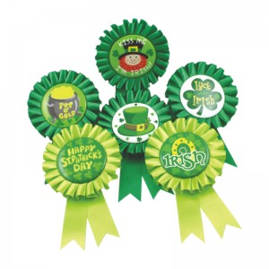 중국 제조 업체 라운드 리본 배지 플라스틱 핀 배지 생일 파티를위한 패션 어워드