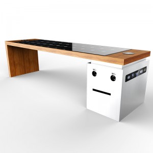 스마트 메탈 파크 벤치 태양 에너지 제품 전화 충전기 및 광고 장비