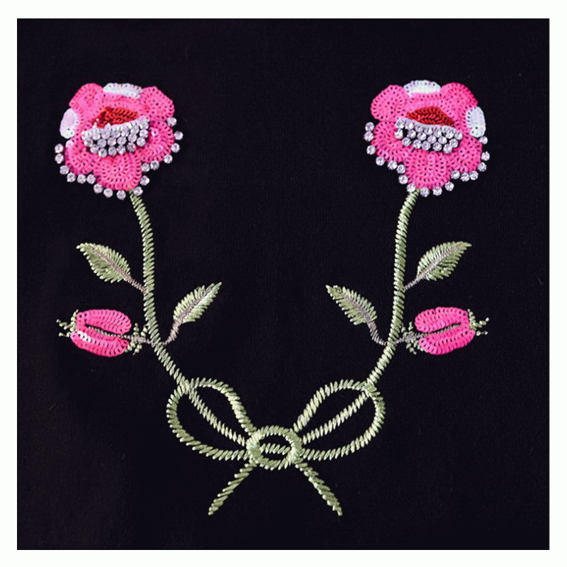 여성 의류 사용자 지정 꽃 자 수 풀오버 스웨터 니트