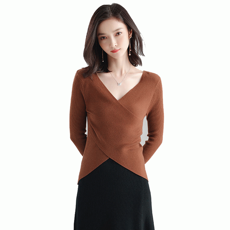 2019 신사 숙녀 slash neck cross cheast 스웨터
